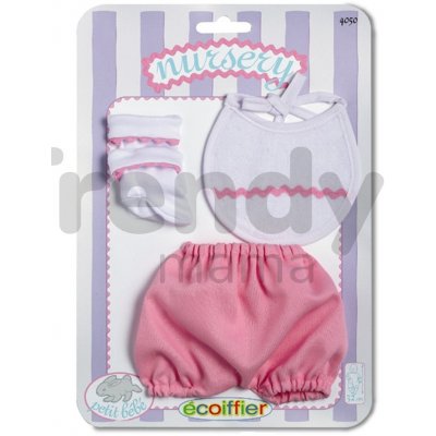 Écoiffier dětské šatičky Clip Strip Nursery pro panenku modré/růžové – Zboží Mobilmania