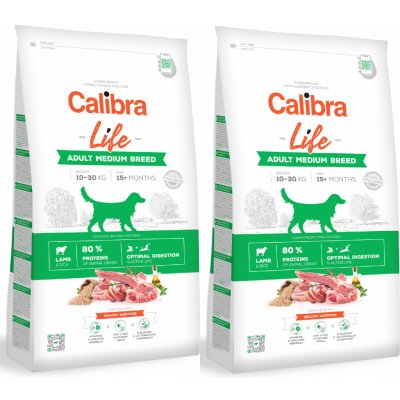 CALIBRA Dog Life Adult Medium Breed Lamb 2 x 12 kg