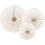 Dekorační rozety bílé 20-30 cm – Zboží Dáma