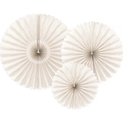 Dekorační rozety bílé 20-30 cm – Zboží Dáma