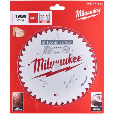 MILWAUKEE Kotouče pro okružní pily CSB P W 165 x 5/8 x 1,6 x 40ATB 1 ks 4932471312 – Zboží Dáma MILWAUKEE Kotouče pro okružní pily CSB P W 165 x 5/8 x 1,6 x 40ATB 1 ks 4932471312 – Zboží Dáma