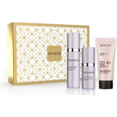 Skeyndor Corrective emulze pro normální a smíšenou pleť 50 ml + oční krém 15 ml + DD krém 01 40 ml dárková sada