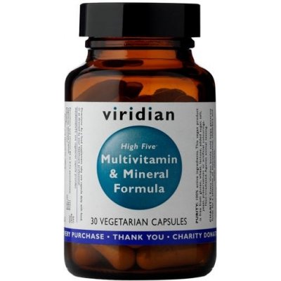 Viridian Nutrition High Five Multivitamin and Mineral Formula 30 kapslí (Multivitamín na stres a pro celkovou odolnost)