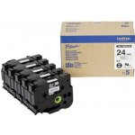 Brother HGE-251V5 - Černá na bílé - Role (2,4 cm x 8 m) 5 kazeta/y lamino páska - pro P-Touch PT-9500pc, PT-9700PC, PT-9800PCN; P-Touch R RL-700S – Hledejceny.cz