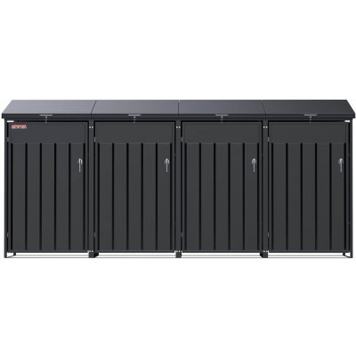 Scorpion elektro s.r.o.Přístřešek na 4 popelnice D12GG4Z antracit – Zboží Dáma