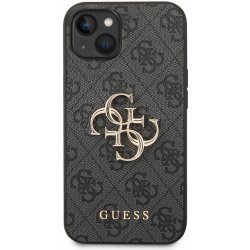 Pouzdro Guess PU 4G Metal Logo iPhone 14 šedé