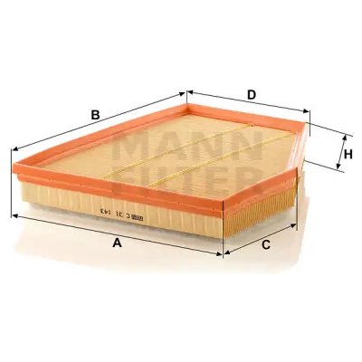 MANN FILTER Vzduchový filtr C 31 143 – Hledejceny.cz