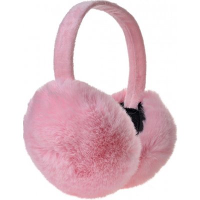 Růžové plyšové dívčí klapky na uši Hanna – Zboží Dáma