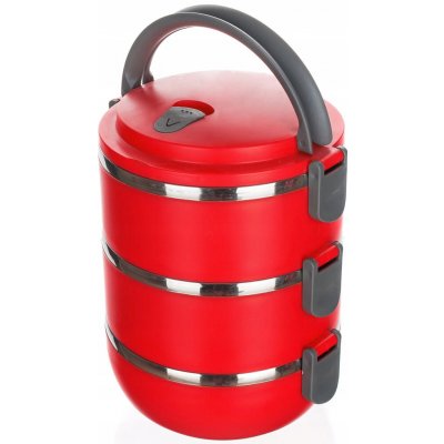 BANQUET Jídlonosič plastový CULINARIA Red 2,1l, 3 díly – Sleviste.cz