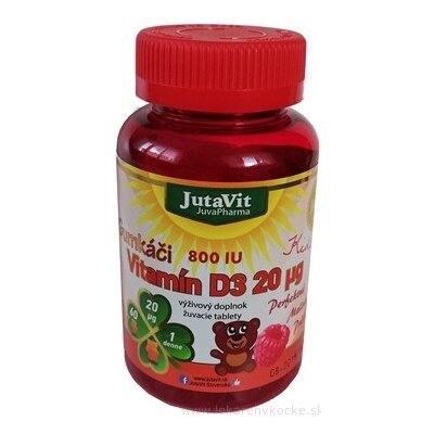 JutaVit Gumkáči Vitamin D3 20 µg Kids 60 ks – Hledejceny.cz