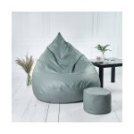 AGAMI Hruška s podnožníkem eko kůže XXL Šedivá 111334 – Sleviste.cz