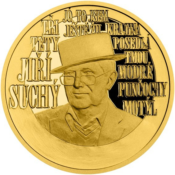 Česká mincovna Zlatá medaile SEMAFOR Jiří Suchý proof 15,56 g od 41 990 Kč  - Heureka.cz