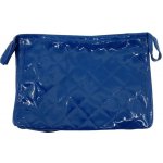 Hutr Kosmetická taštička prošívaná lesklá barva modrá – Zboží Dáma
