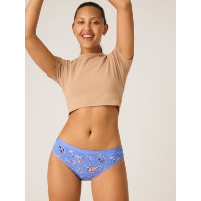 Modibodi Menstruační kalhotky Classic Bikini Light-Moderate Bouquet Blue – Zboží Dáma