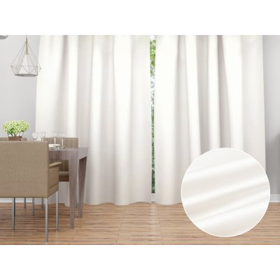 Biante Saténový závěs LUX-052 Smetanově bílý 140x210 cm – Hledejceny.cz