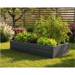 Prosperplast Vyvýšený záhon plastový WOODY 1492x756x250mm antracitový – HobbyKompas.cz