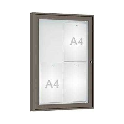 PROCITY Venkovní vitrína Classique, 4 x A4, sklo, šedá PRO – Zboží Živě