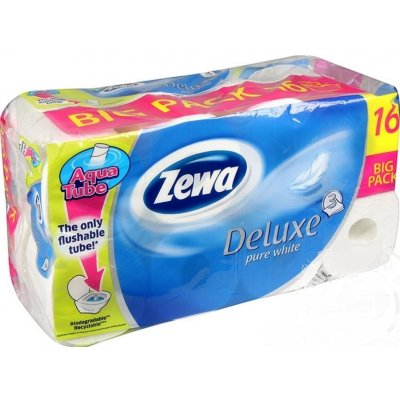 Zewa Deluxe Aqua Tube Delicate Care 3 vrstvý 150 útržků 16 ks – Hledejceny.cz