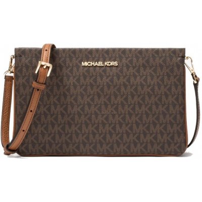 Michael Kors triple crossbody kabelka logo brown hnědá – Zboží Mobilmania