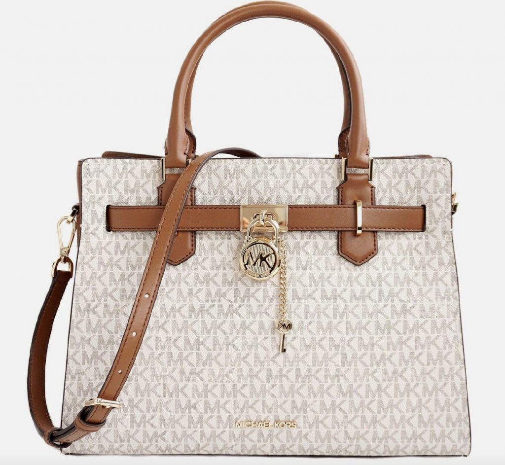 Michael Kors Hamilton medium key lock logo vanilla