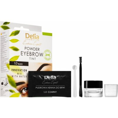 Delia Cosmetics Henna pudrová na obočí black 1,0 4 g – Zboží Dáma