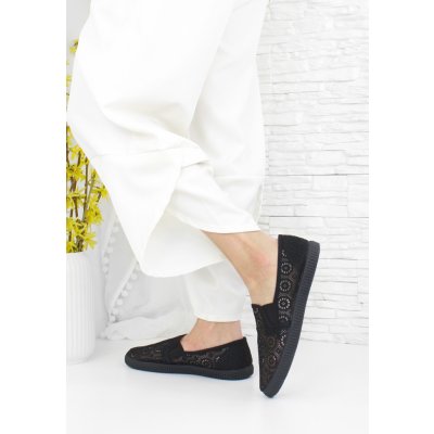 Prety Krajkové slip on tenisky 11014-1B – Zboží Dáma