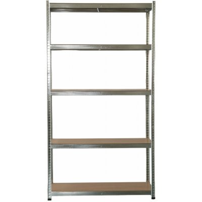 BestBerg Regál 120 x 180 x 45 cm 5 polic stříbrná hnědá BBMS-30 – Zboží Mobilmania
