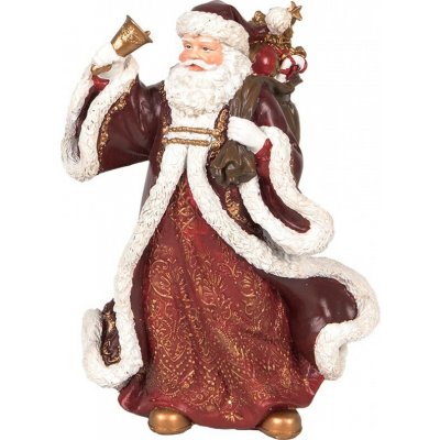 Clayre & Eef Červená vánoční dekorace Santa Claus s dárky - 15*11*20 cm – Hledejceny.cz
