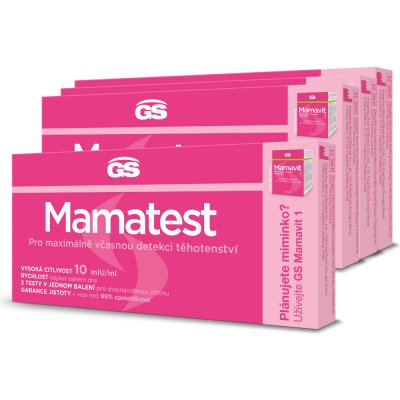 GS Mamatest 10 Těhotenský test 4 × 2 ks – Zboží Dáma