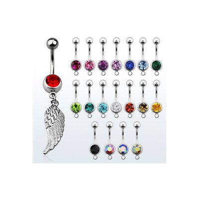 Piercingate piercing do pupíku křídlo PBV00591 Čirá – Zboží Dáma