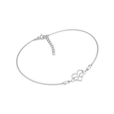 Nubis stříbrný srdce s nekonečnem NB-0401