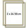 Malování podle čísla Malování podle čísel 2 Hliníkové rámy 24 x 30 cm zlatý