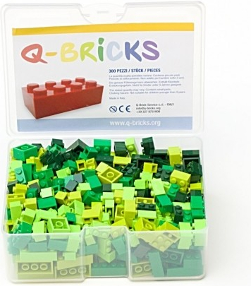 Q-Bricks ZELENÝ MIX 300 ks