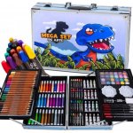 Maaleo MG art Malířská sada malování v duralovém kufříku 145 ks dinosaurus – Zboží Mobilmania