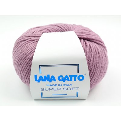 Lana Gatto pletací příze vlna merino SUPER SOFT fialová