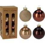 Sada 16 ks vánočních ozdob Crystal Harmony, cofee, pr. 6 cm, sklo – Zboží Dáma