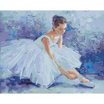 Malování podle čísel Baletka zavazující si své baletní špičky