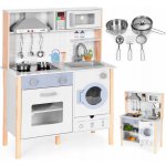 ECOTOYS ecotoys Velká dřevěná kuchyňka pro děti + zvuky světel – Zboží Dáma