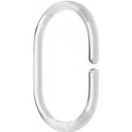 Aqualine Kroužky na sprchový závěs 12 ks, plast, čirá, 23037 – Sleviste.cz
