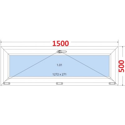 SMART Plastové okno 150x50, Sklopné – Zbozi.Blesk.cz