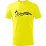 Noty vlna tričko dětské bavlněné citrónová – Zboží Dáma