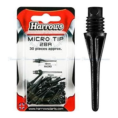 Harrows Hroty soft Micro plastové čierne 30 ks/bal 18mm – Zboží Mobilmania