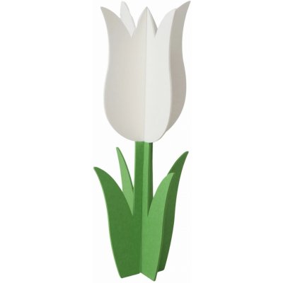 Boltze Dekorativní figurka tulipán Tulip bílo-zelený 120 x 51 x 51 cm, 1 ks – Hledejceny.cz