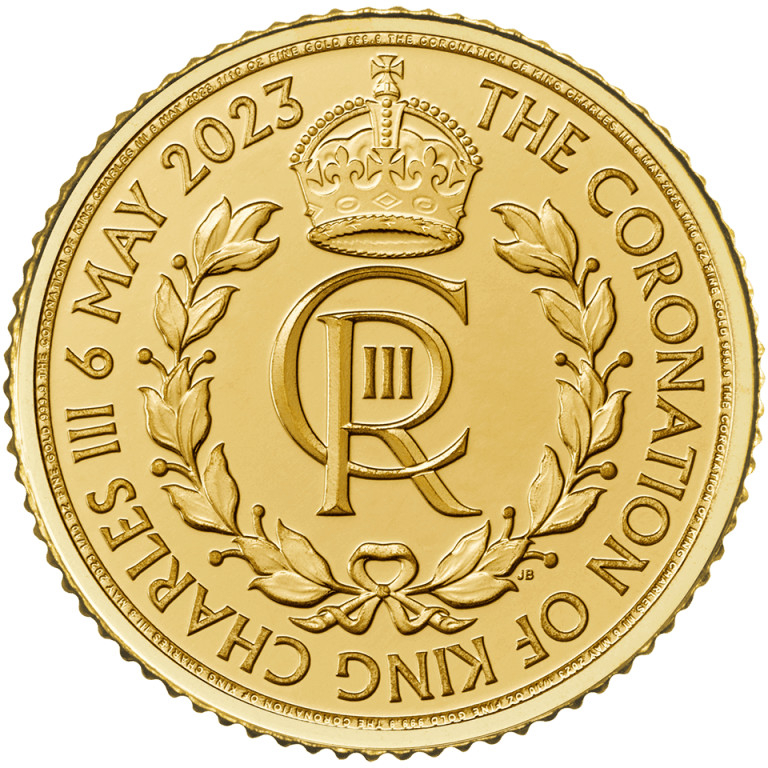 Royal Mint Zlatá mince Korunovace krále RC3 Charles III 2023 1/10 oz