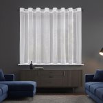 Dekorační krátká záclona s kroužky s leskem SHINE 350x150 cm bílá MyBestHome – Hledejceny.cz