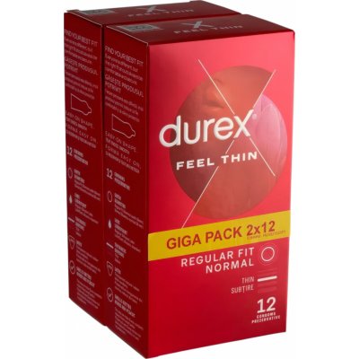 Durex Feel Thin 2 x 12 ks – Zboží Dáma