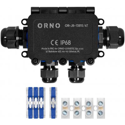 ORNO Povrchová spojovací krabice IP68, 2x M20, 2x M16 – Zboží Mobilmania