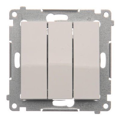 Simon DP31L.01/11 Trojité tlačítko s podsvětlením přístroj s krytem 10AX 250V bezšroubové bílá – Hledejceny.cz