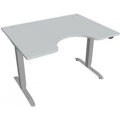 Hobis Office Pro psací stůl Motion MS ERGO 2 Šířka: 120 cm, Barva desky: šedá, Barva kovu: šedá RAL 9006 Šířka 120-180 cm / 27 barevných variant
