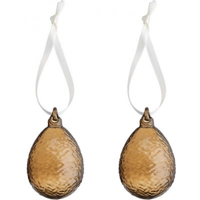 Skleněná velikonoční vajíčka Gry Cognac set 2 ks COOEE Design – Hledejceny.cz